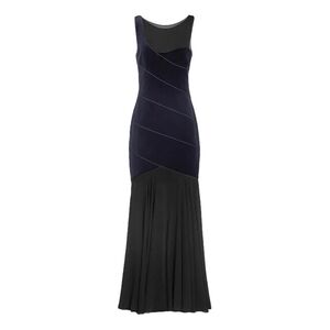Reiss Navy and Black Maxi Dress